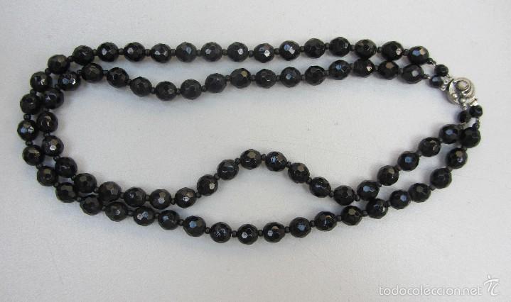 Joyeria: collar de luto de cristal de bohemia - Foto 2