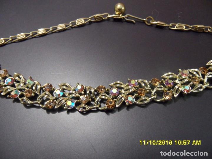 Joyeria: BONITO COLLAR DE HOJAS Y VIDRIOS. - Foto 2