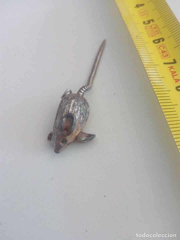 Joyeria: Rat&oacute;n imperdible antiguo de metal - Foto 3