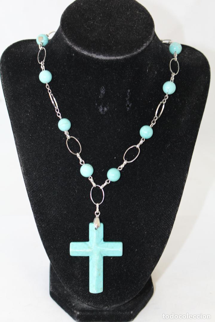 Joyeria: collar y cruz con turquesas - Foto 5