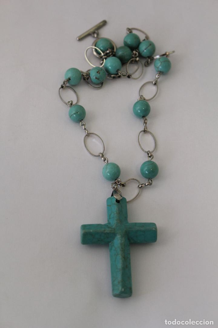 Joyeria: collar y cruz con turquesas - Foto 7