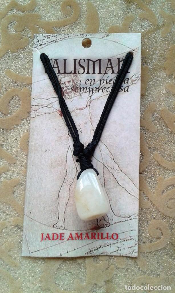 Joyeria: COLGANTE DE JADE AMARILLO CON CORD&Oacute;N. NUEVO - Foto 1