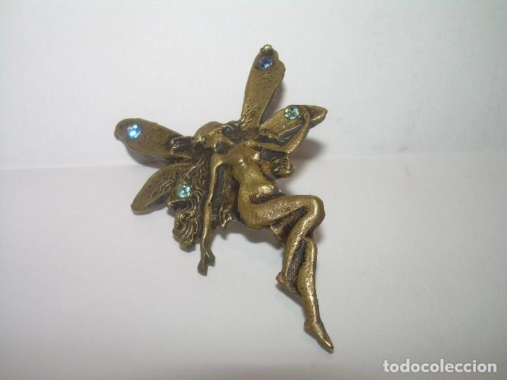 Joyeria: BROCHE MODERNISTA DE BRONCE CON PEDRERIA. - Foto 1