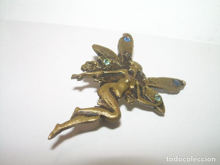 Joyeria: BROCHE MODERNISTA DE BRONCE CON PEDRERIA. - Foto 2