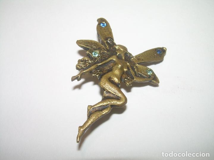 Joyeria: BROCHE MODERNISTA DE BRONCE CON PEDRERIA. - Foto 3