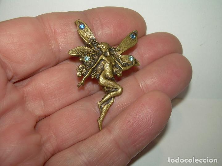 Joyeria: BROCHE MODERNISTA DE BRONCE CON PEDRERIA. - Foto 5