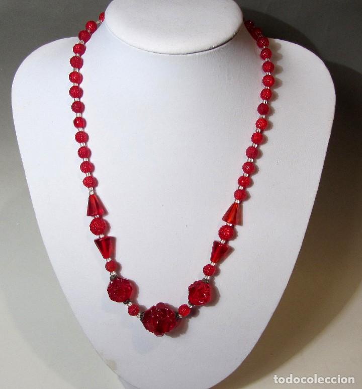 Joyeria: collar vintage de cristal de bohemia - Foto 1