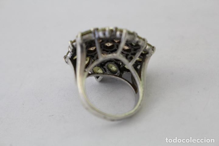 Joyeria: anillo en plata de ley con piedras amarillas - Foto 3