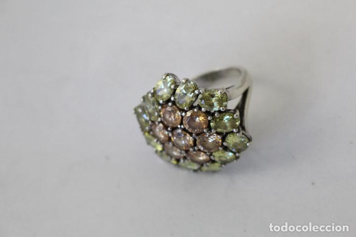 Joyeria: anillo en plata de ley con piedras amarillas - Foto 4