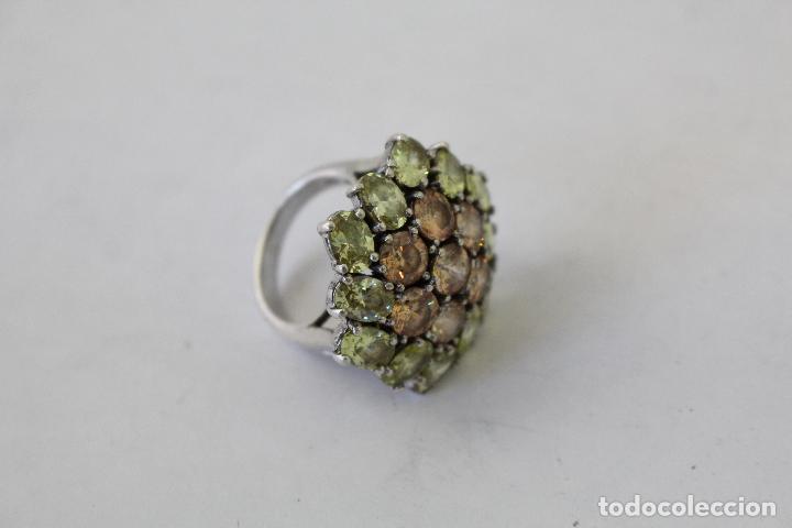 Joyeria: anillo en plata de ley con piedras amarillas - Foto 6