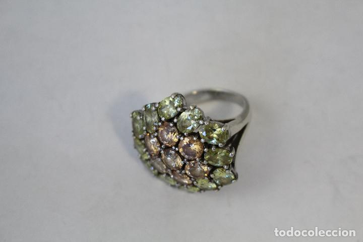 Joyeria: anillo en plata de ley con piedras amarillas - Foto 7