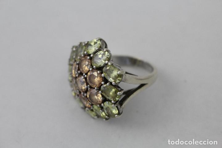 Joyeria: anillo en plata de ley con piedras amarillas - Foto 12