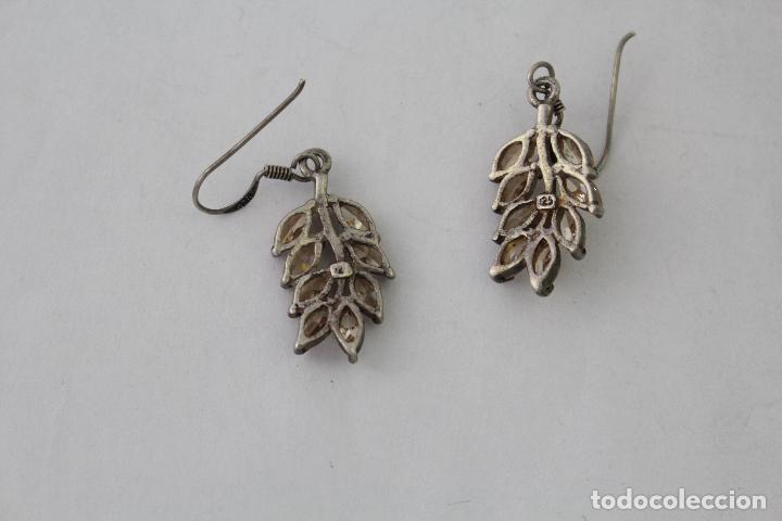 Joyeria: pendientes en plata de ley con piedras amarillas - Foto 3