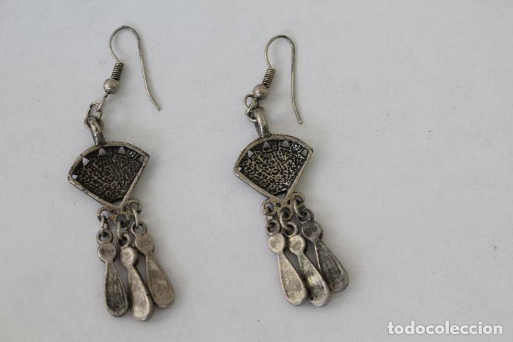 Joyeria: pendientes en plata de ley con piedras rojas - Foto 2