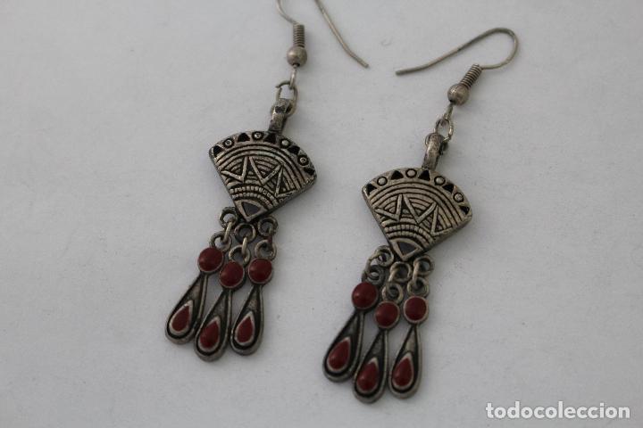 Joyeria: pendientes en plata de ley con piedras rojas - Foto 5
