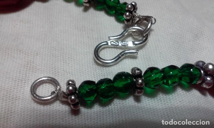 Joyeria: COLLAR CON CUARZOS GRANATE Y VERDE ESMERALDA - Foto 3