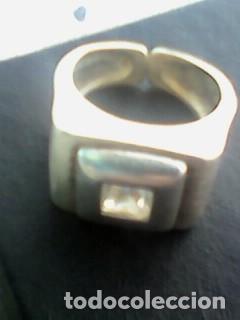 Joaillerie: Anillo de acero y pedrer&iacute;a - sobre 1,60 cms diametro