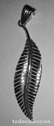 Joyeria: colgante pluma en plata de ley - 4cms - Foto 1