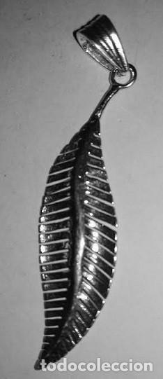 Joyeria: colgante pluma en plata de ley - 4cms - Foto 2