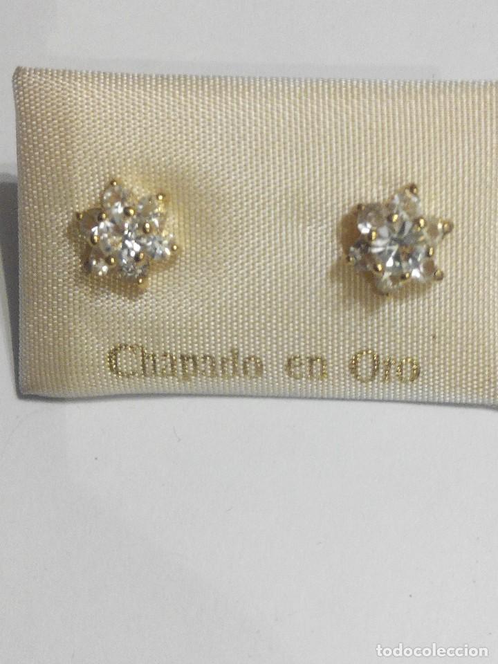 Joyeria: PENDIENTES PEQUE&Ntilde;OS CHAPADO EN ORO . NUEVOS - Foto 1