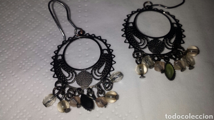 Joaillerie: Preciosos pendientes  de filigrana met&agrave;lica 32 mm.