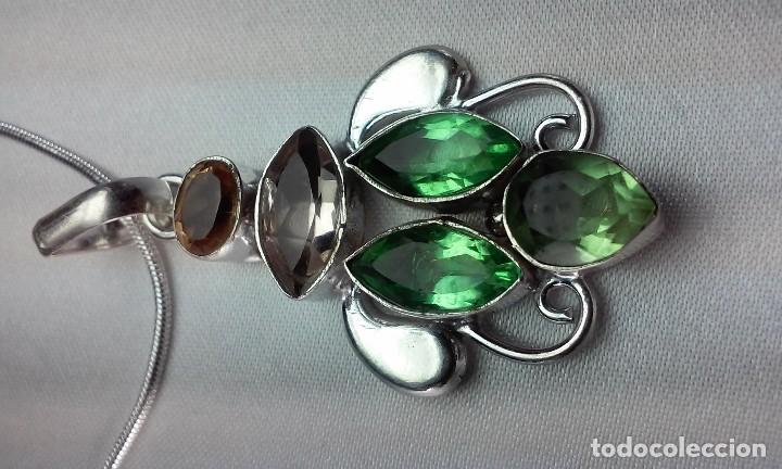 Joyeria: COLGANTE Y PENDIENTES PLATA CON CUARZOS MULTICOLOR - Foto 2