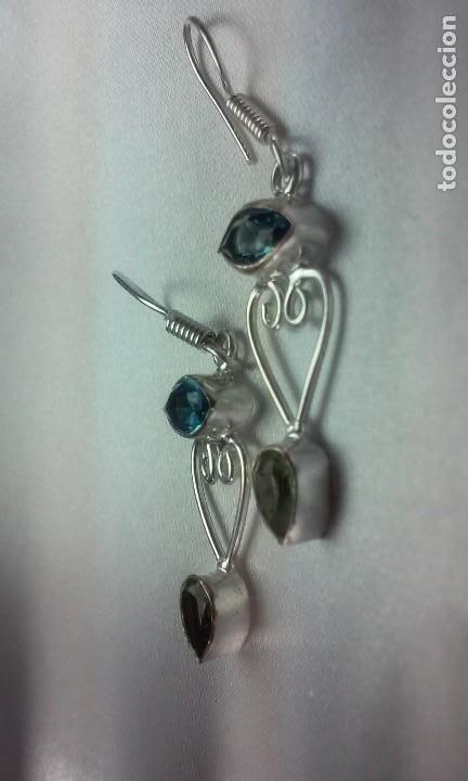 Joyeria: COLGANTE Y PENDIENTES PLATA CON CUARZOS MULTICOLOR - Foto 6
