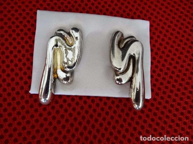 Gioielleria: BISUTERIA - PENDIENTES DE METAL CIERRE CLIP - VINTAGE DE LOS 80/90 - SIN USO