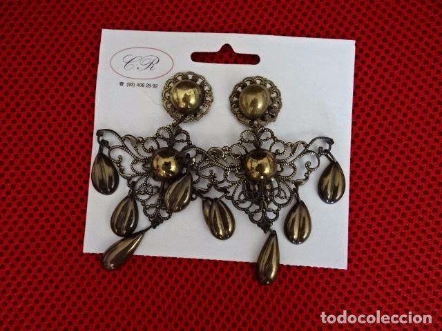 Gioielleria: BISUTERIA - EXTREMADOS PENDIENTES CIERRE CLIP DE METAL - VINTAGE DE LOS 80/90 - NUEVO