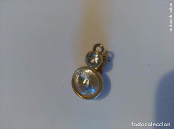 Joyeria: pendientes dorados con cristal - Foto 2