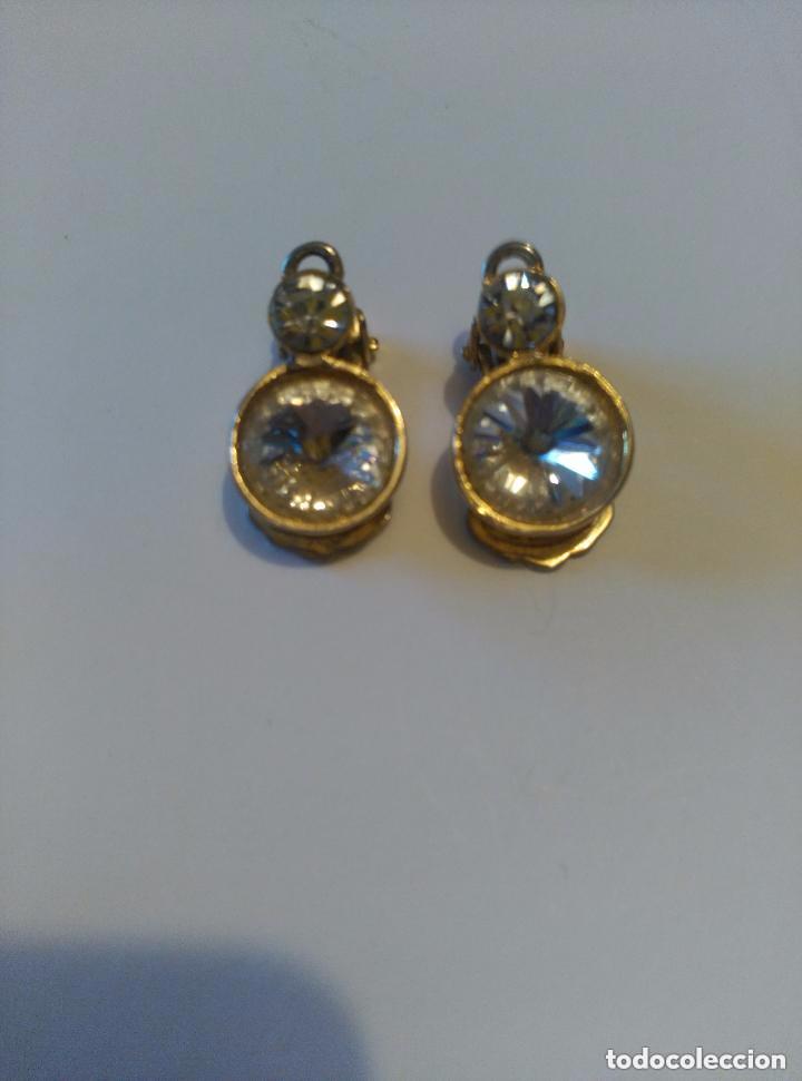 Joyeria: pendientes dorados con cristal - Foto 5