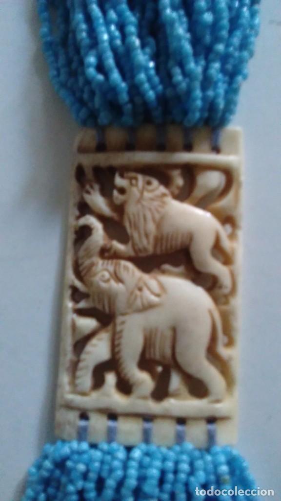 Joyeria: Collar africano de marfil y cuentas azules - Foto 5