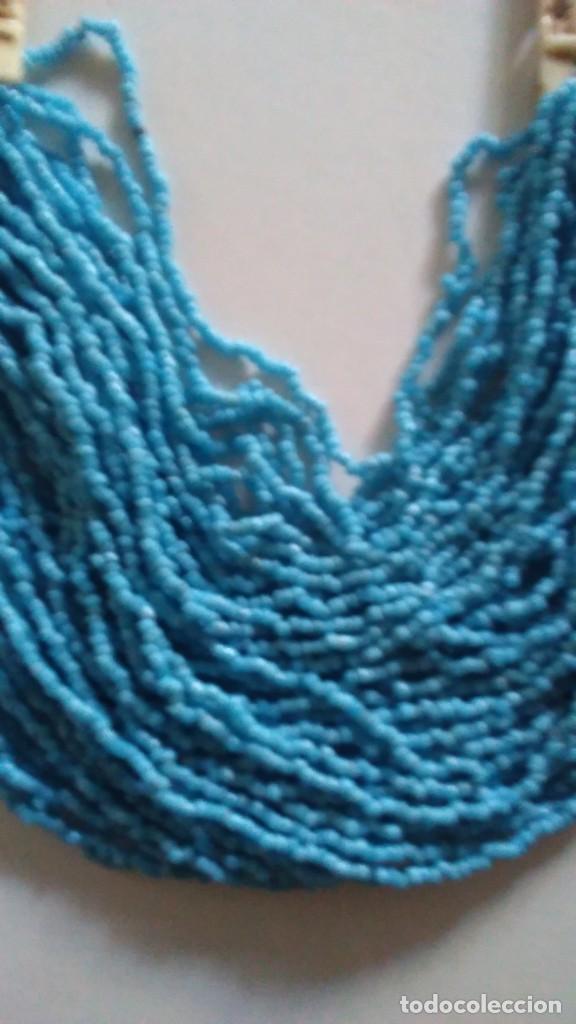 Joyeria: Collar africano de marfil y cuentas azules - Foto 7