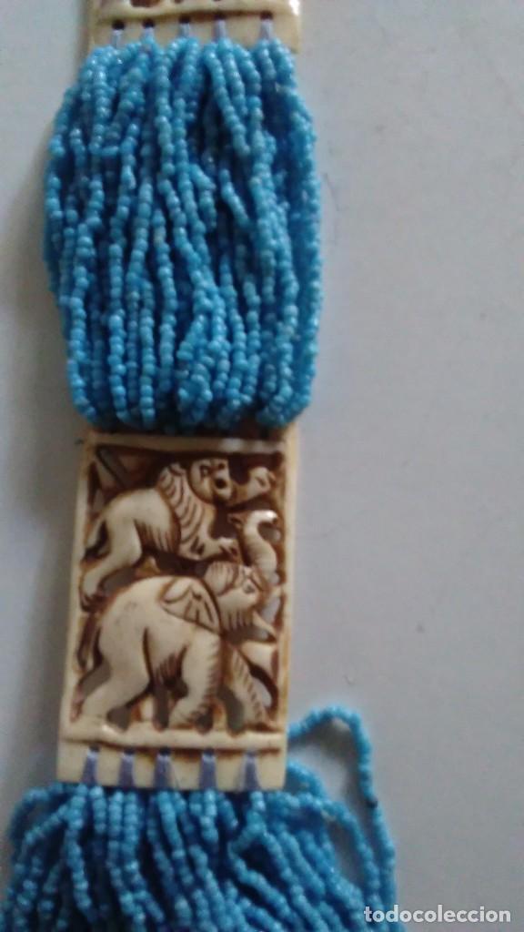Joyeria: Collar africano de marfil y cuentas azules - Foto 9