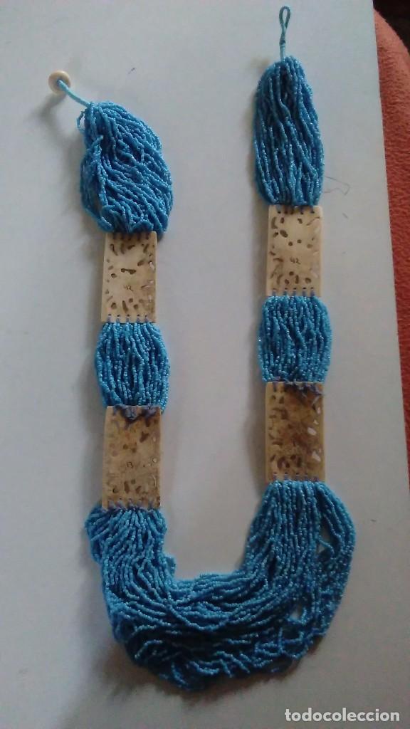 Joyeria: Collar africano de marfil y cuentas azules - Foto 14
