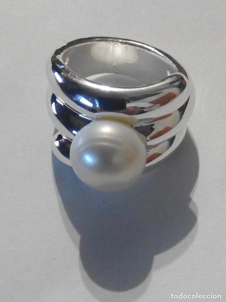 Joyeria: ANILLO PLATEADO CON PERLA BLANCA - Foto 1