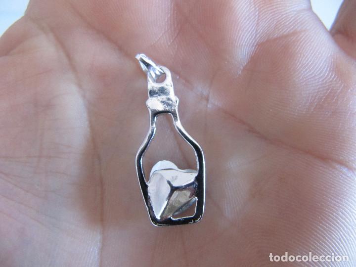 Joyeria: BOTELLA CON CORAZON AZUL PARA COLGANTE - Foto 2
