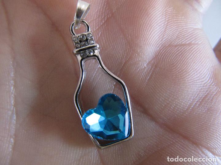 Joyeria: BOTELLA CON CORAZON AZUL PARA COLGANTE - Foto 3