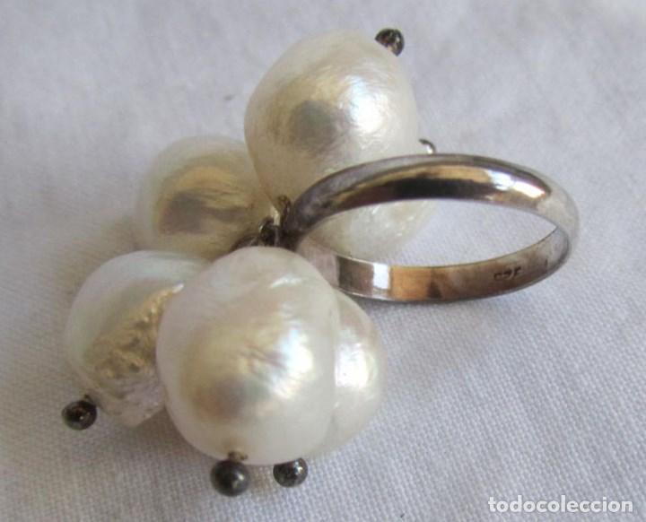 Joyeria: Anillo de plata 925 con perlas de agua dulce - Foto 3