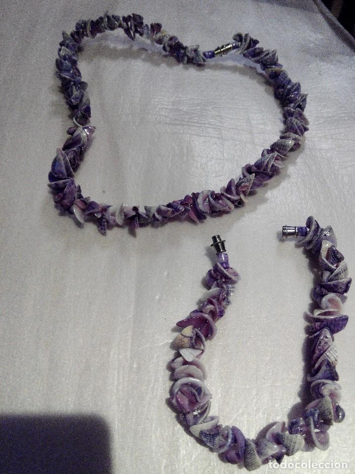 Joyeria: COLLAR Y PULSERA EN CONCHAS MORADAS - Foto 1