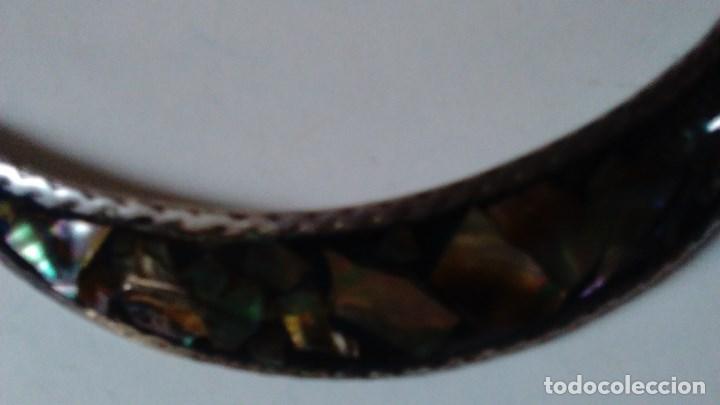 Joyeria: Collar tipo azteca, hecho en M&eacute;xico, semi rigido con incrustaciones de nacar - Foto 5