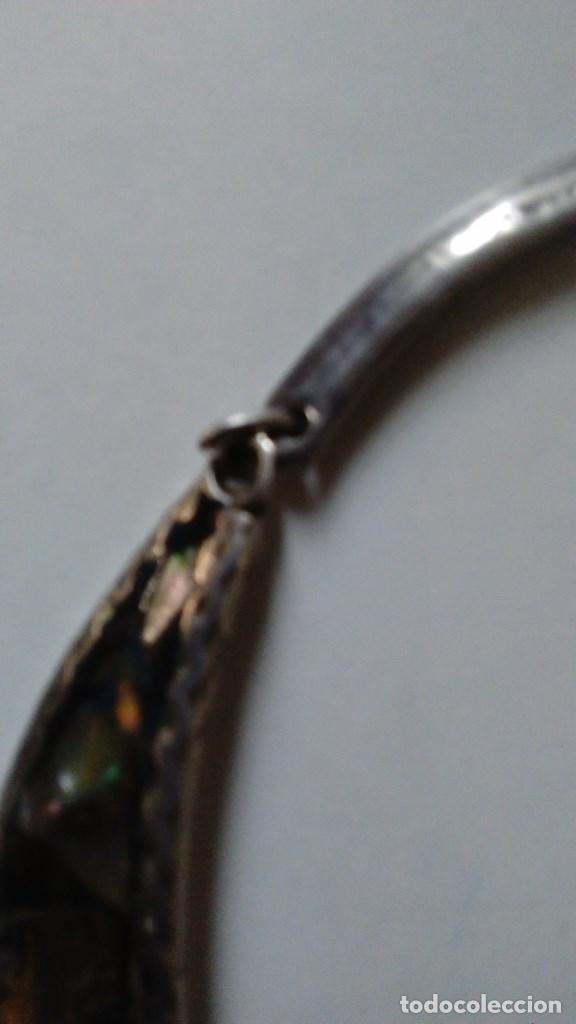 Joyeria: Collar tipo azteca, hecho en M&eacute;xico, semi rigido con incrustaciones de nacar - Foto 6