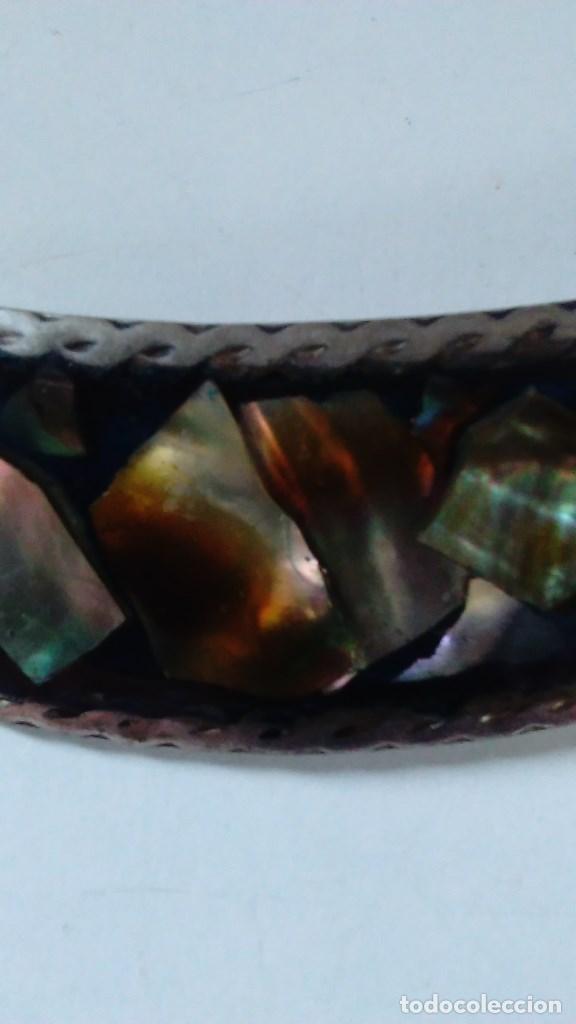 Joyeria: Collar tipo azteca, hecho en M&eacute;xico, semi rigido con incrustaciones de nacar - Foto 8