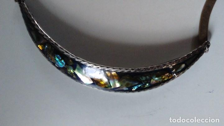 Joyeria: Collar tipo azteca, hecho en M&eacute;xico, semi rigido con incrustaciones de nacar - Foto 12