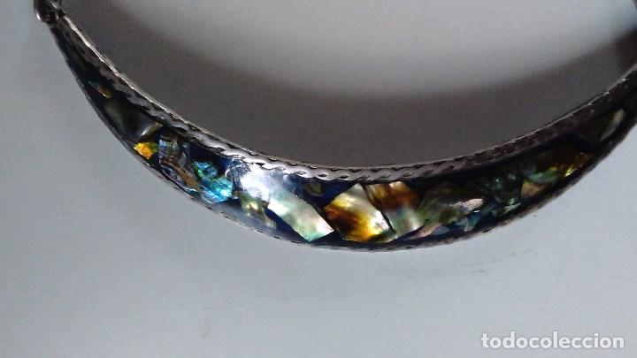 Joyeria: Collar tipo azteca, hecho en M&eacute;xico, semi rigido con incrustaciones de nacar - Foto 13