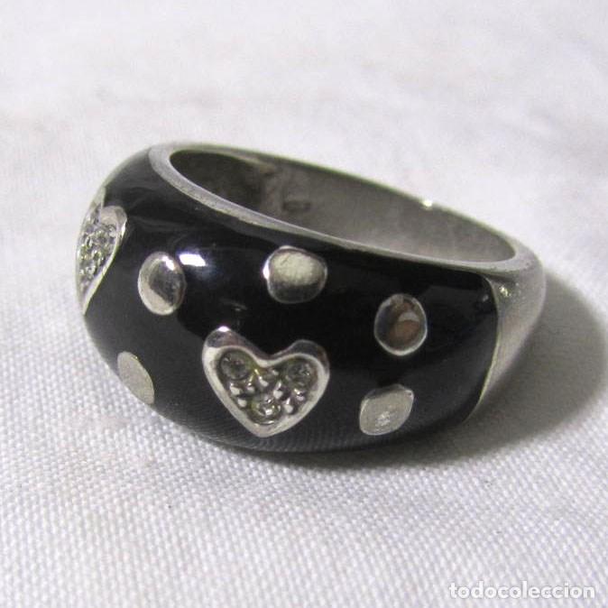 Joyeria: Anillo de plata 925 corazones con circonitas Talla 22 - Foto 1