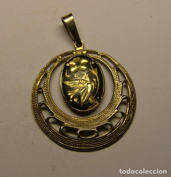 Joyeria: Colgante de damasquinado toledano y filigrana. - Foto 1