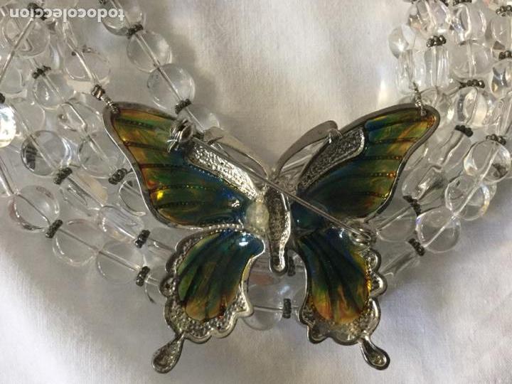 Joyeria: Espectacular Collar en cristal y Mariposa Vintage - Foto 5