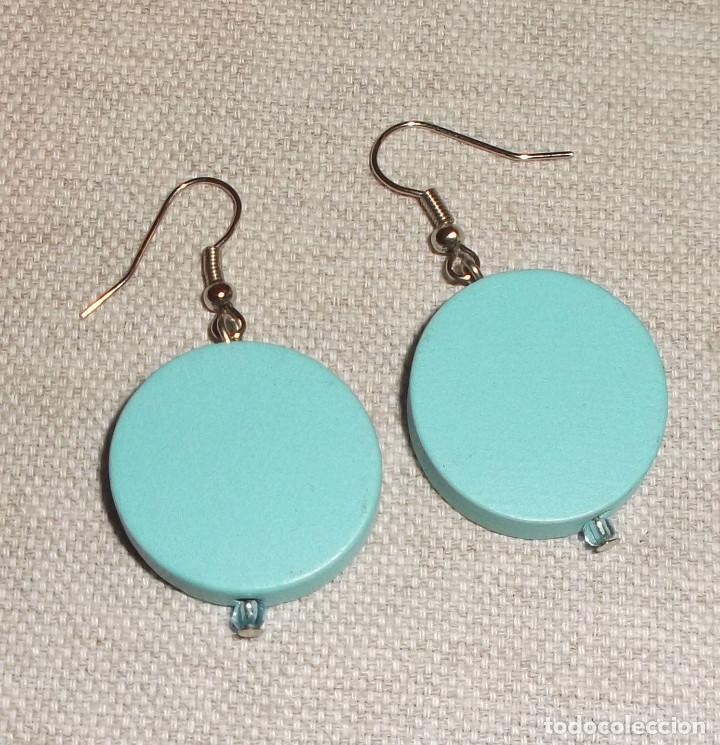 Schmuck: pendientes de madera 2 cms de diametro