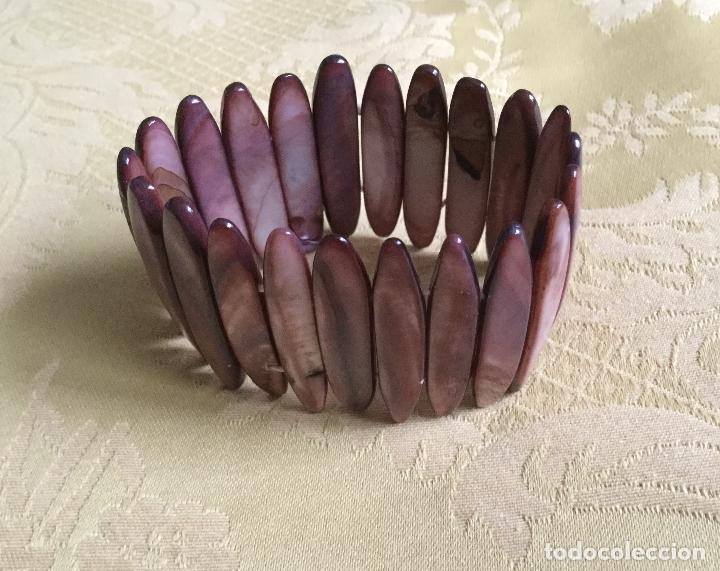 Gioielleria: PULSERA BRAZALETE DE N&Aacute;CAR COLOR BERENJENA